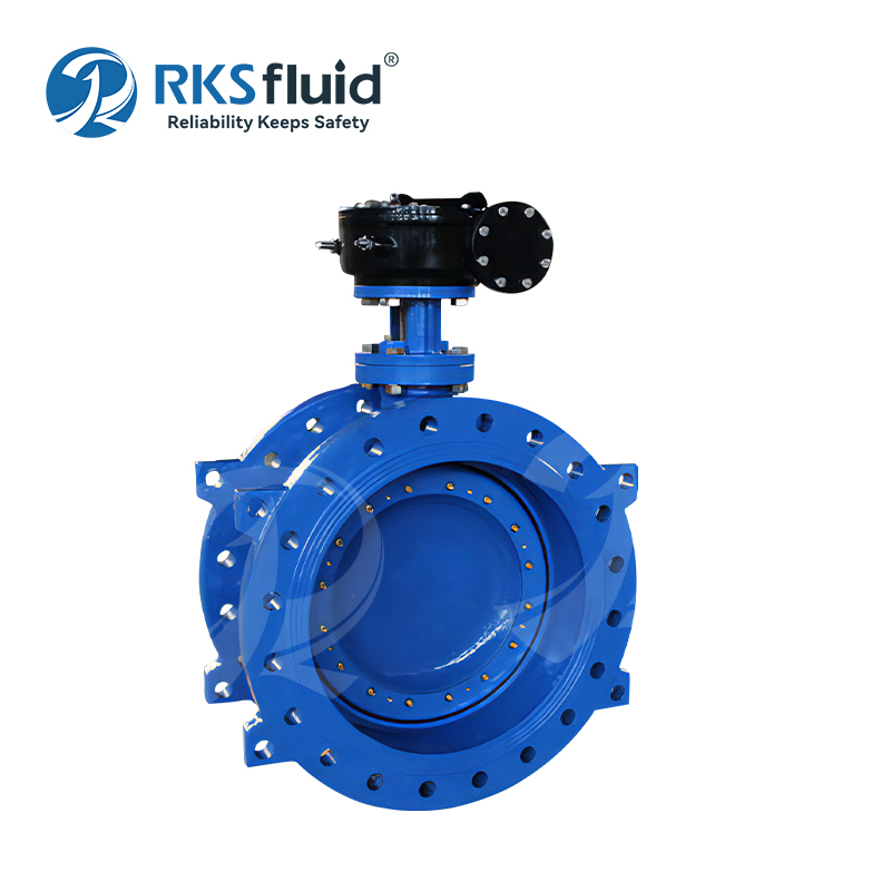 Good quality water treatment double flange eccentric resilient seated butterfly valve