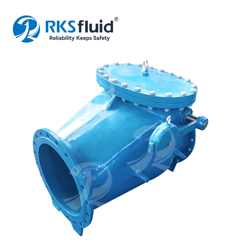 DIN3202 F6 double flange DN80 wafer swing check valve DN500 PN10 for water with lever and counter weight