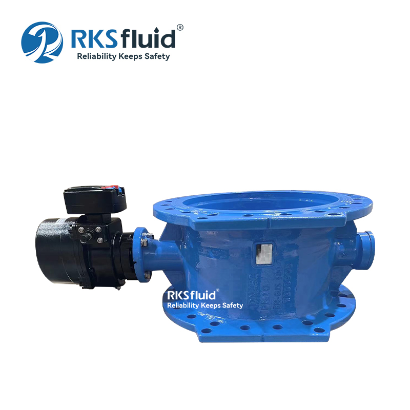 EN558-1 Serie 13 14 Válvula de mariposa excéntrica doble eléctrica DN450 DN500 PN10