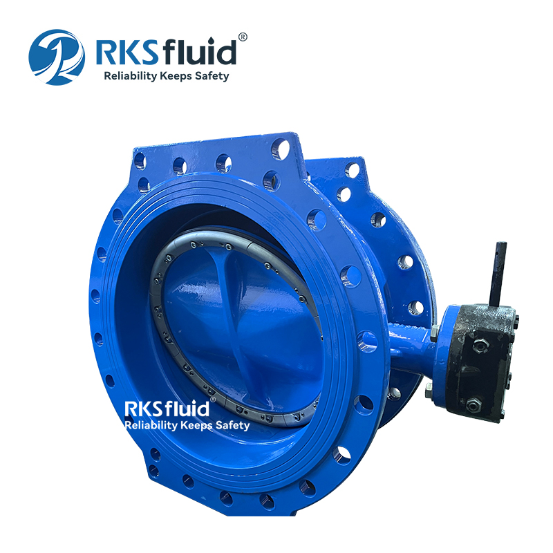 fluido RK Válvula de mariposa de brida excéntrica doble de hierro fundido dúctil de fábrica Clase 150 para tubería de transmisión de agua