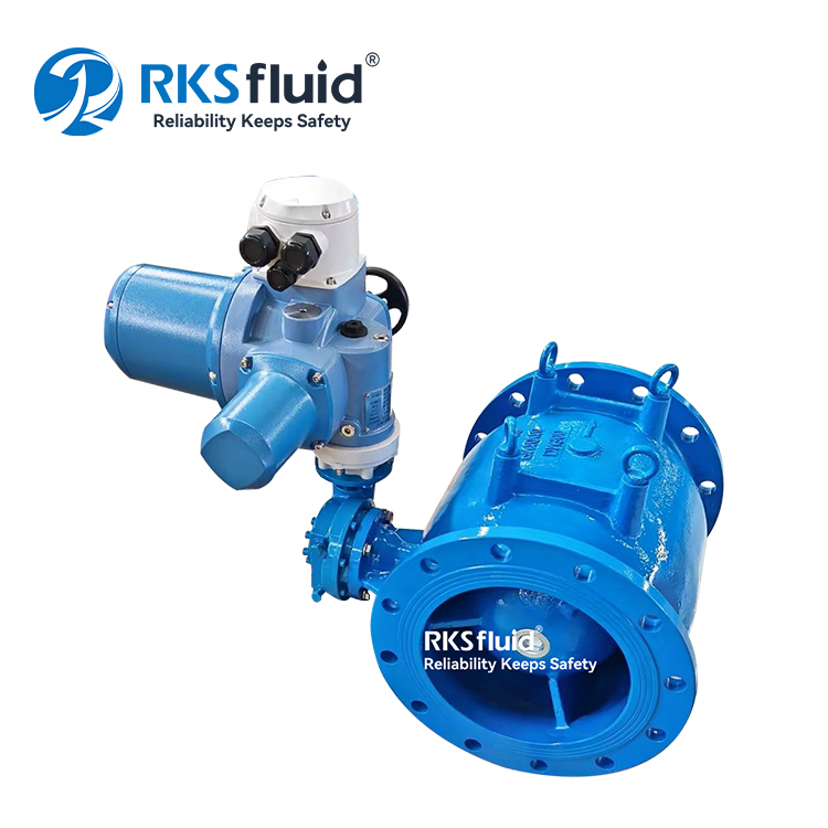 Válvula de aguja industrial directa del émbolo del control de flujo del agua del hierro fundido DN500 PN16 de fábrica