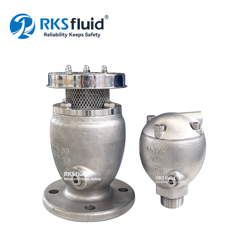 Válvula de liberación de aire combinada DI SS de tornillo macho 3F2F DN25 para agua