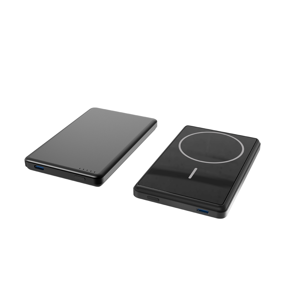 超薄设计铝合金材质底座磁性快速无线移动电源 5000mah 适用于所有自动连接到 iPhone（MH-P22)