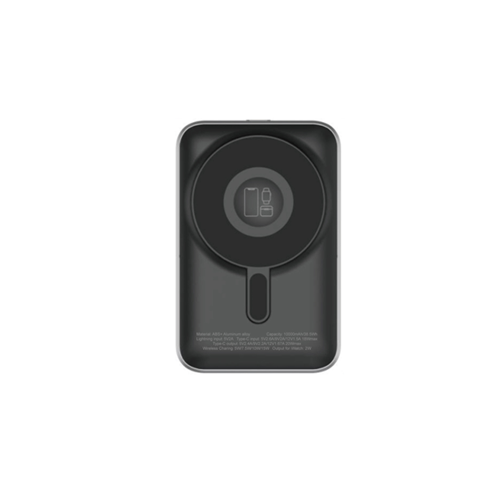 3 σε 1 10000 mAh Magnetic MagSafe Wireless Charging Power Bank με αναδιπλούμενη μεταλλική βάση στήριξης τηλεφώνου για iPhone iWatch Earbuds (MH-P70)