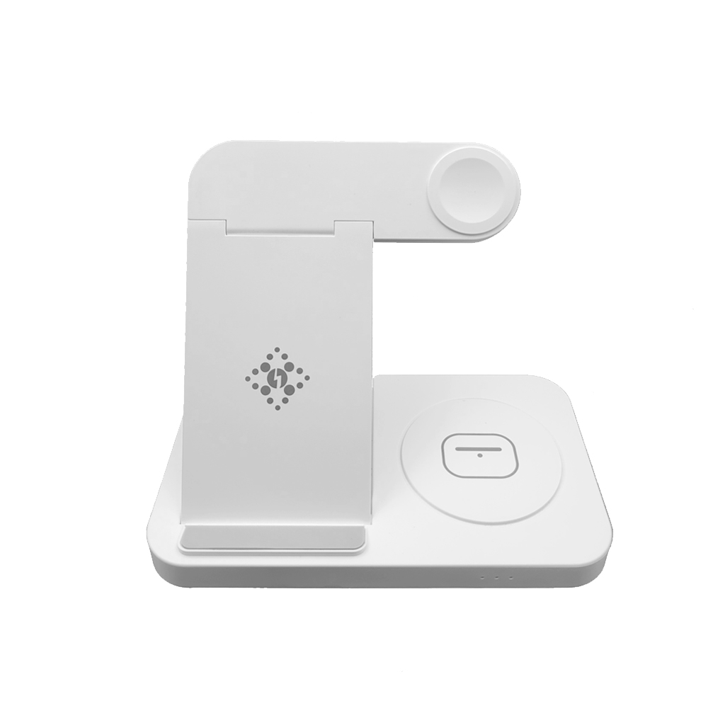 iWatch veya Galaxy Watch ve AirPod'lar veya Galaxy Buds ve Tüm Qi Uyumlu Telefonlar için Yeni Teknoloji Katlanabilir Hızlı Kablosuz Şarj İstasyonu (MH-Q400)