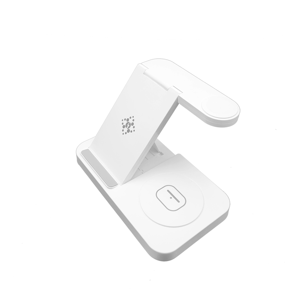 iWatch veya Galaxy Watch ve AirPod'lar veya Galaxy Buds ve Tüm Qi Uyumlu Telefonlar için Yeni Teknoloji Katlanabilir Hızlı Kablosuz Şarj İstasyonu (MH-Q400)