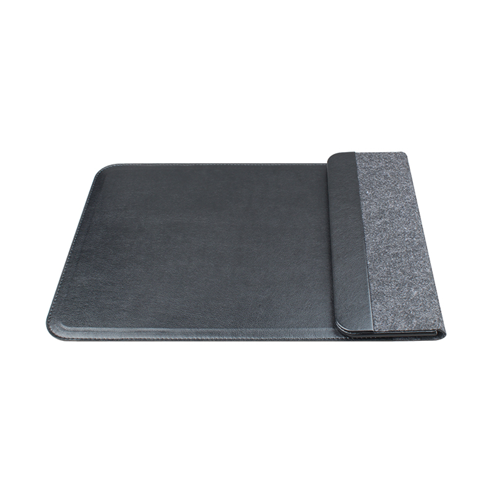 Tappetino per mouse e custodia per laptop con caricabatterie wireless magnetico 4 in 1 con pelle PU personalizzabile per la ricarica del telefono e degli auricolari (MH-D89B)