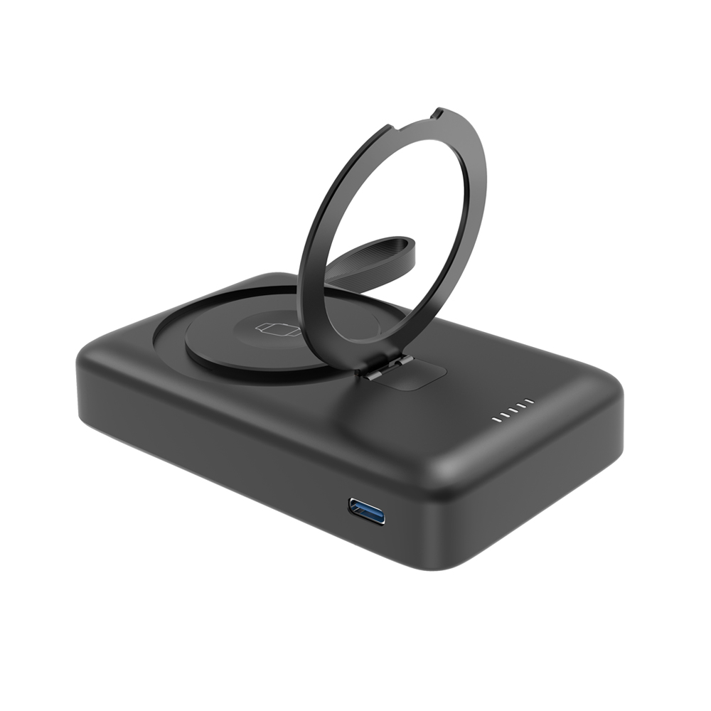 Πολυλειτουργικό Magnetic MagSafe Wireless Power Bank 10000 mAh με πτυσσόμενη βάση στήριξης τηλεφώνου και ενσωματωμένα καλώδια για φόρτιση όλων των συσκευών (MH-P80)