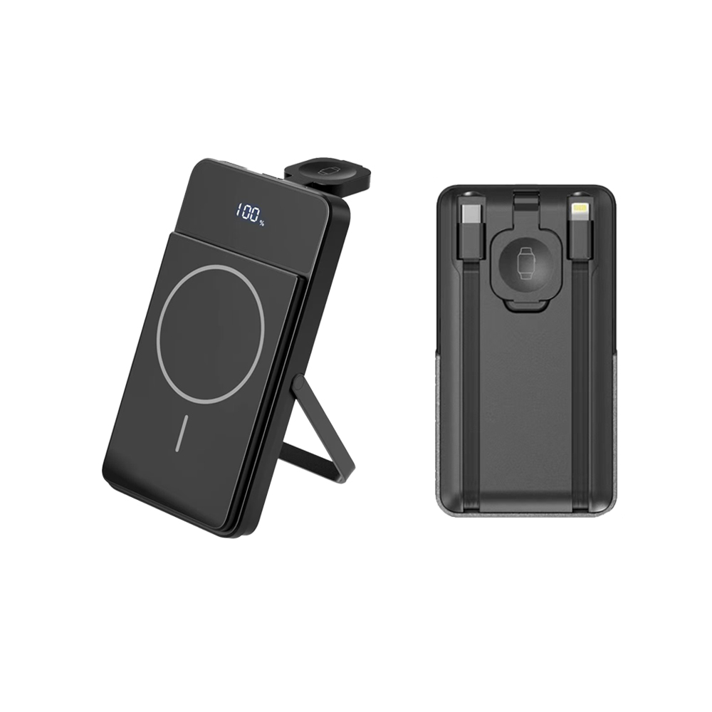 10000mAh 磁吸折叠无线充移动电源 带PD快充内置线 带LED数字电量显示 (MH-P75)