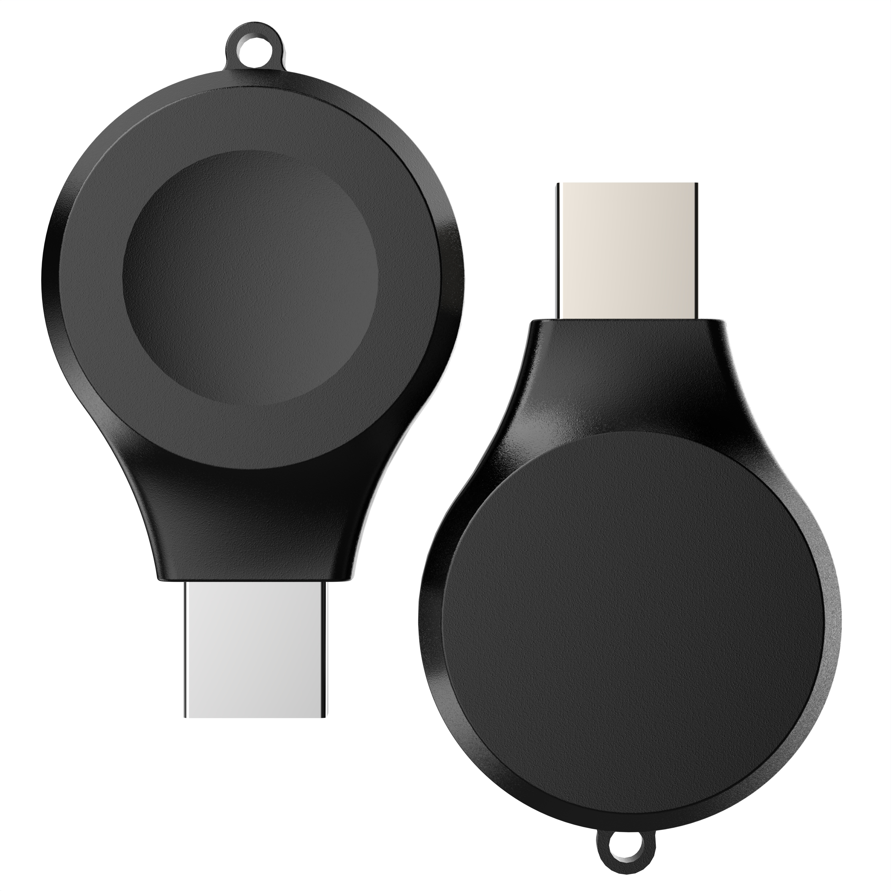 便携式迷你钥匙扣设计磁性无线 Apple Watch 充电器适用于所有 iWatch 系列自动对齐无缝充电 (MH-D37)