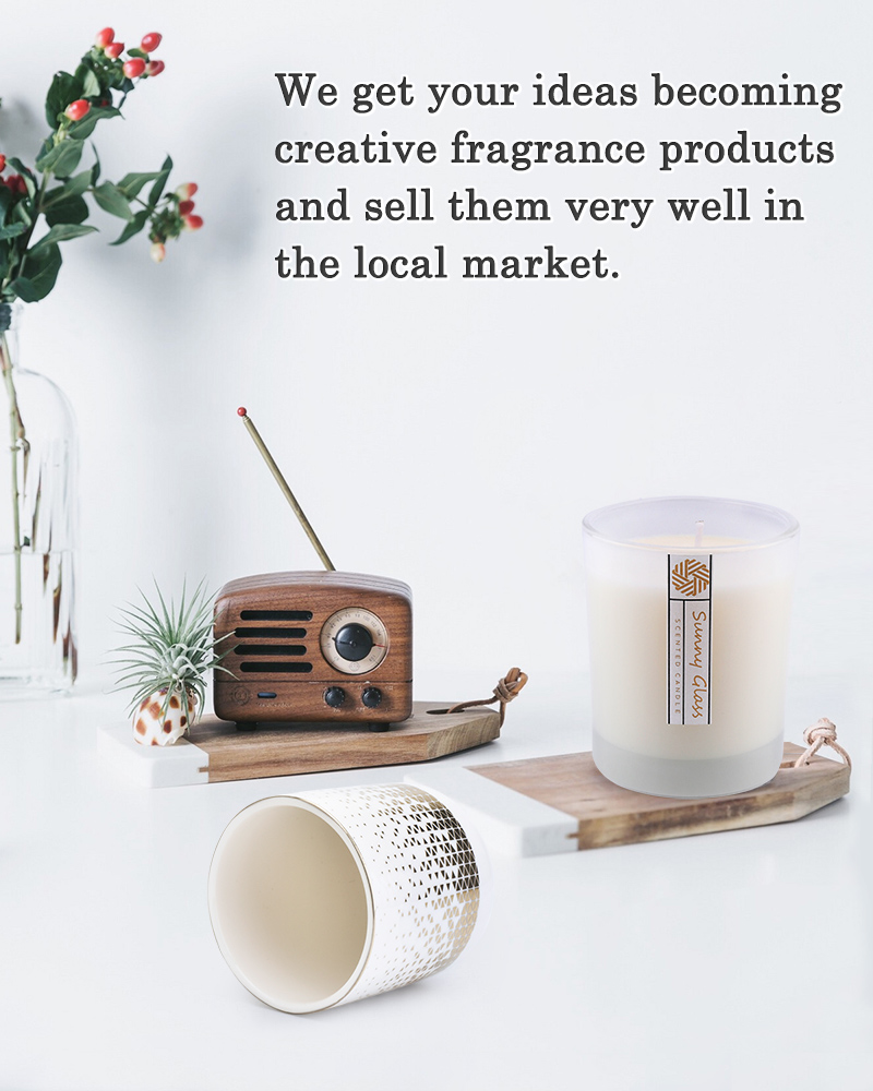 8oz 10oz 12oz empty glass candle jar for candle making