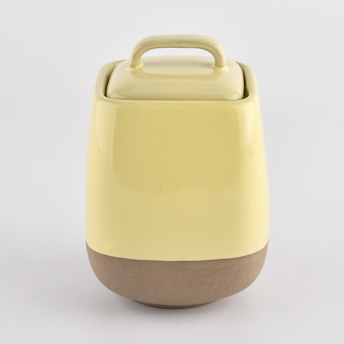 New Design Ceramic Candle Jar with Lids for Home Decoration