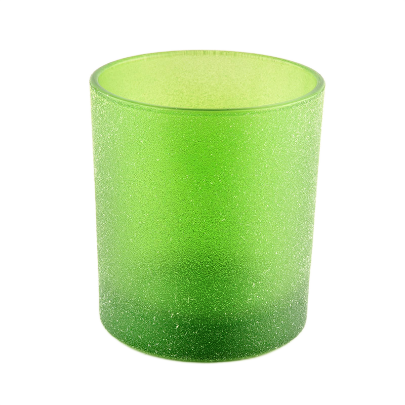 Modern bulk green candle glass jar for home decoration