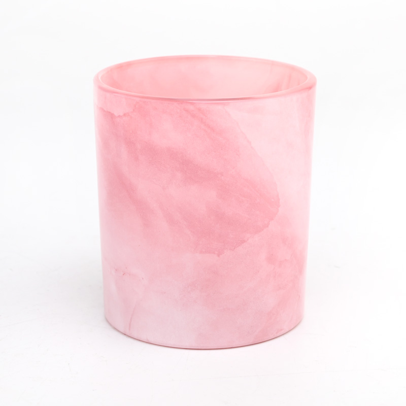 Solid color glass jars for candle making new design candle vessel