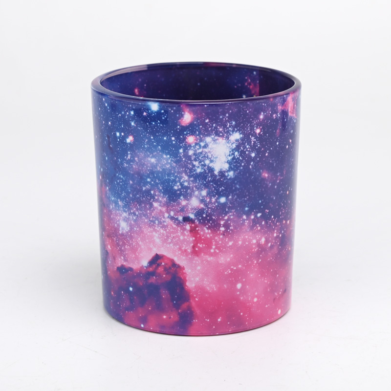 Customized Fancy Pattern Glass Candle Jars 8oz Glass Candle Holders 30cl Candle Glass