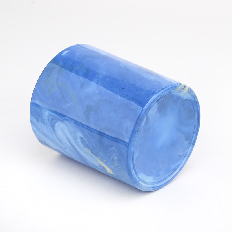 New painting 10oz  glass candle jars for candle making supplier