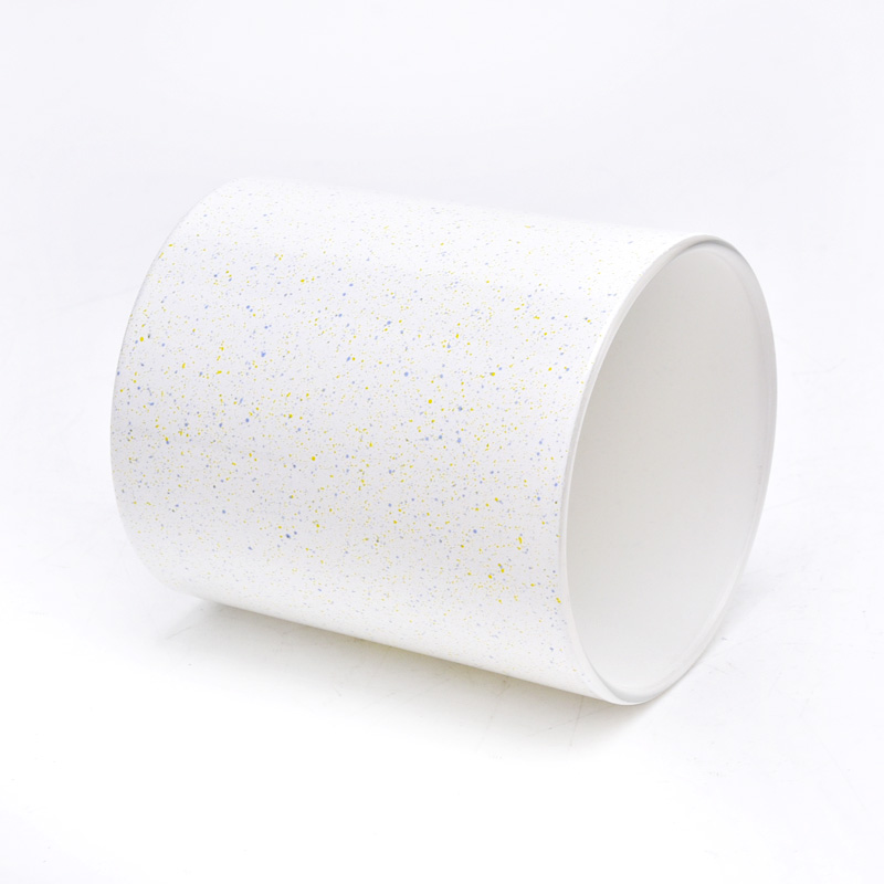 white luxury glass candle vessel custom round glass candle jars