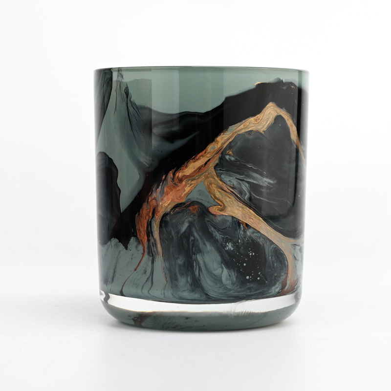 Wholesale Round bottom glass candle vessels 8oz 10oz glass candle jar