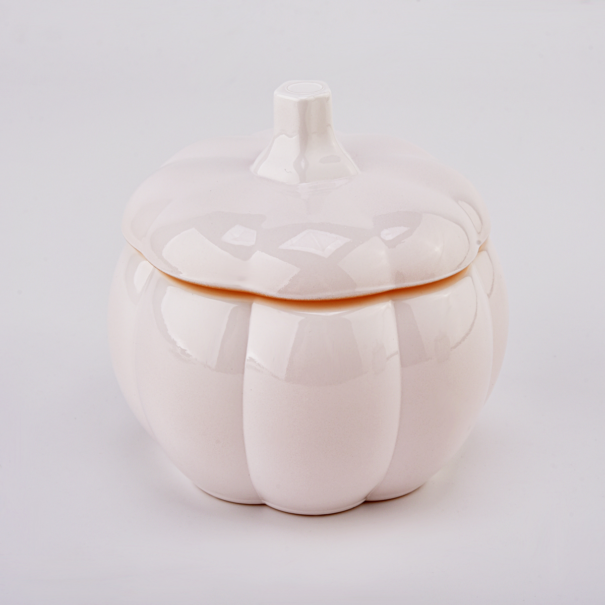 Pumpkin Glass Jar with Lids popular color Glass Candle Container