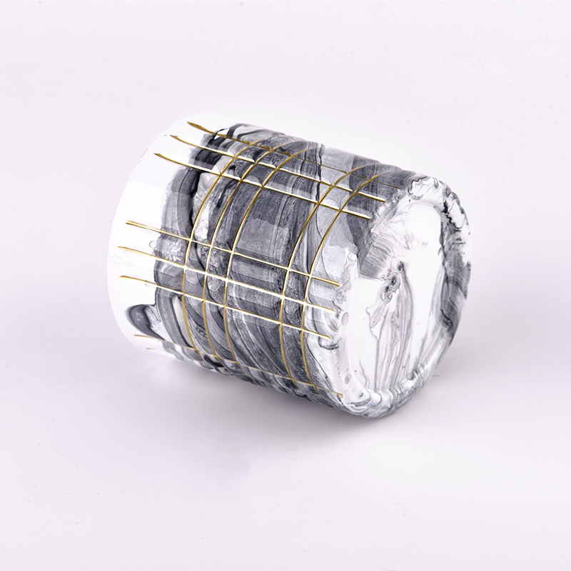 luxury new pattern glass candle jars for home decor wholesale