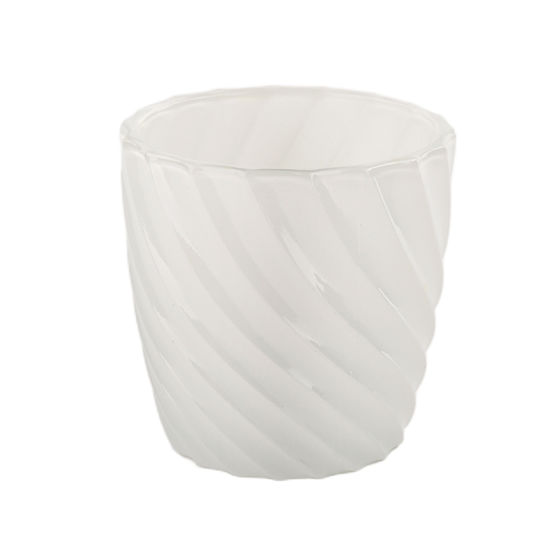 wholesale 6oz 8oz glass candle jar white glass jar home decor