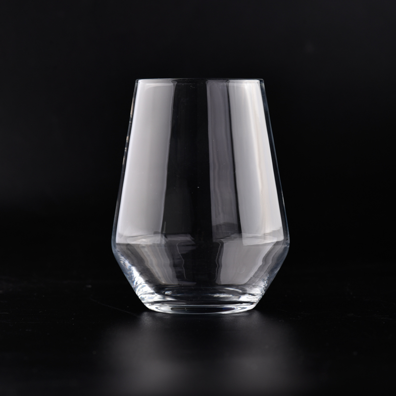 400ml glass tumbler jar machine blown clear glass vessel