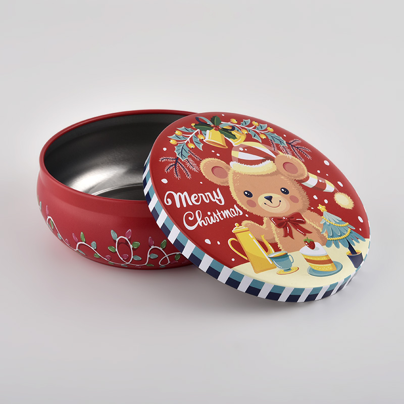 custom candle jar metal 4oz 6oz 8oz candle container metal with christmas