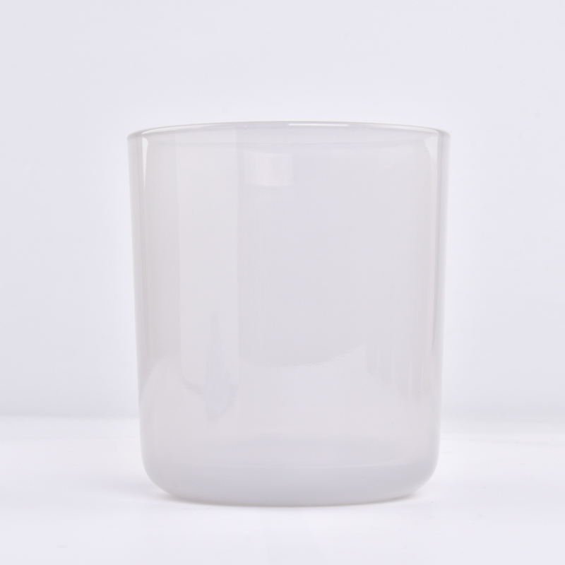 custom empty glass candle jar with round bottom for home decor
