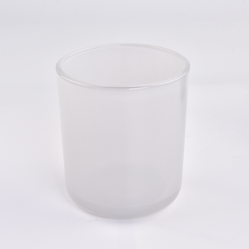 custom empty glass candle jar with round bottom for home decor