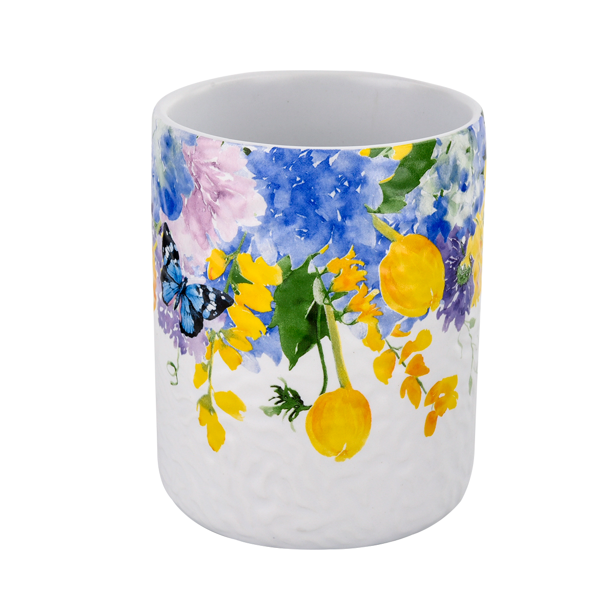 Applique printing empty ceramic candle jars for candle making