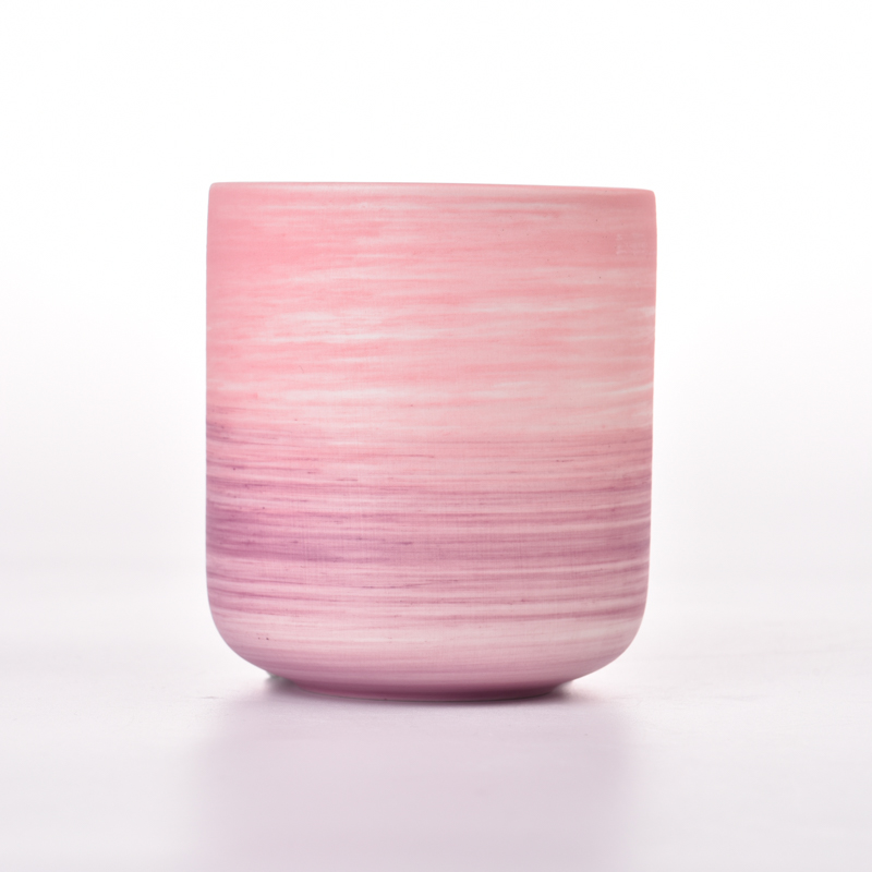 Wholesale Multi-Colored Ceramic Candle Container Empty Ceramic Candle Jars