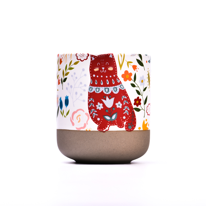 400ml ceramic candle vessel with animal design supplier