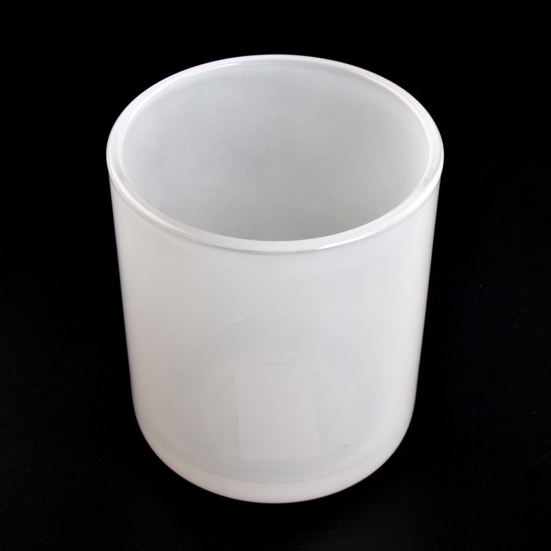 Classic White Glass Candle Jars Wholesale