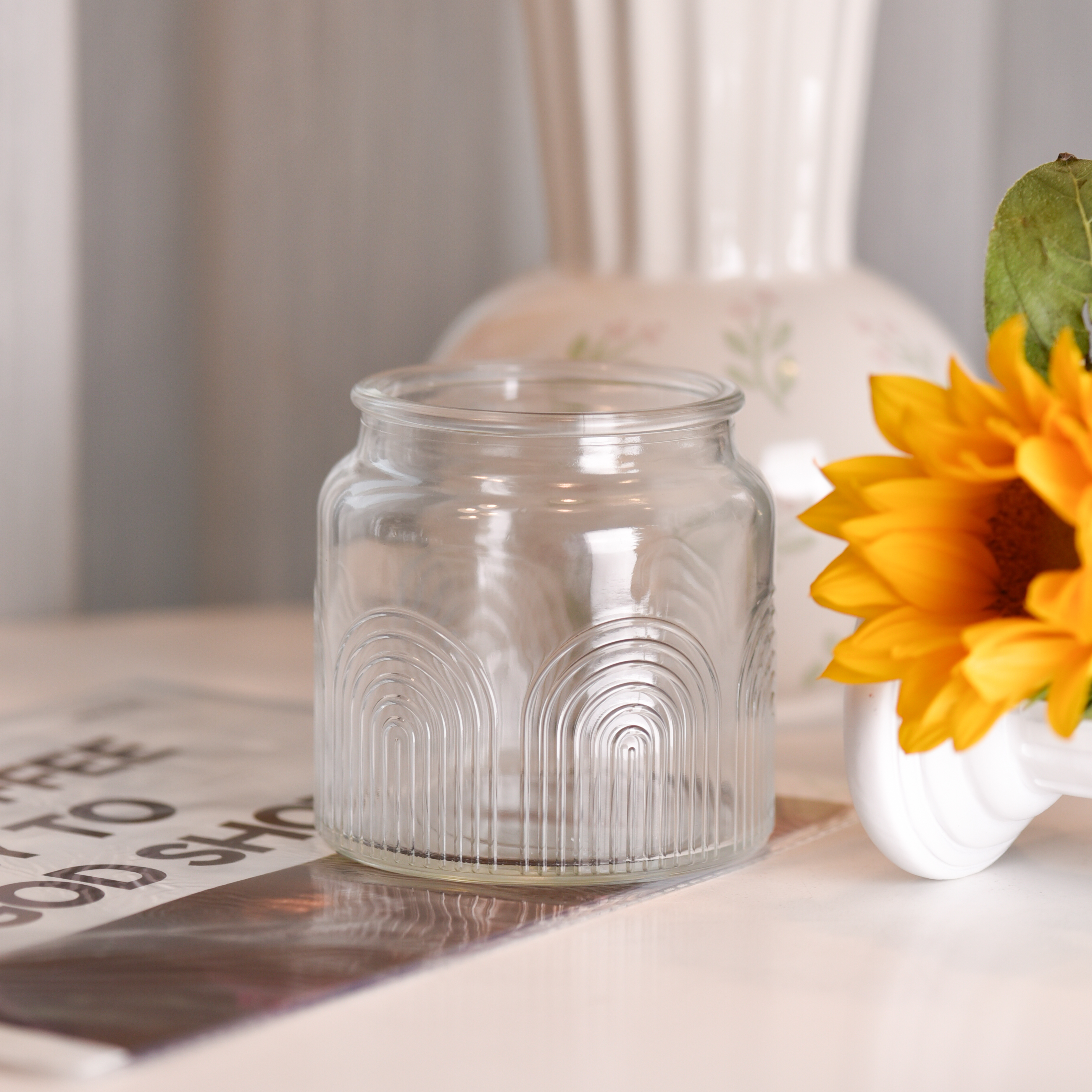 580ml Glass Container Glass Candle Container
