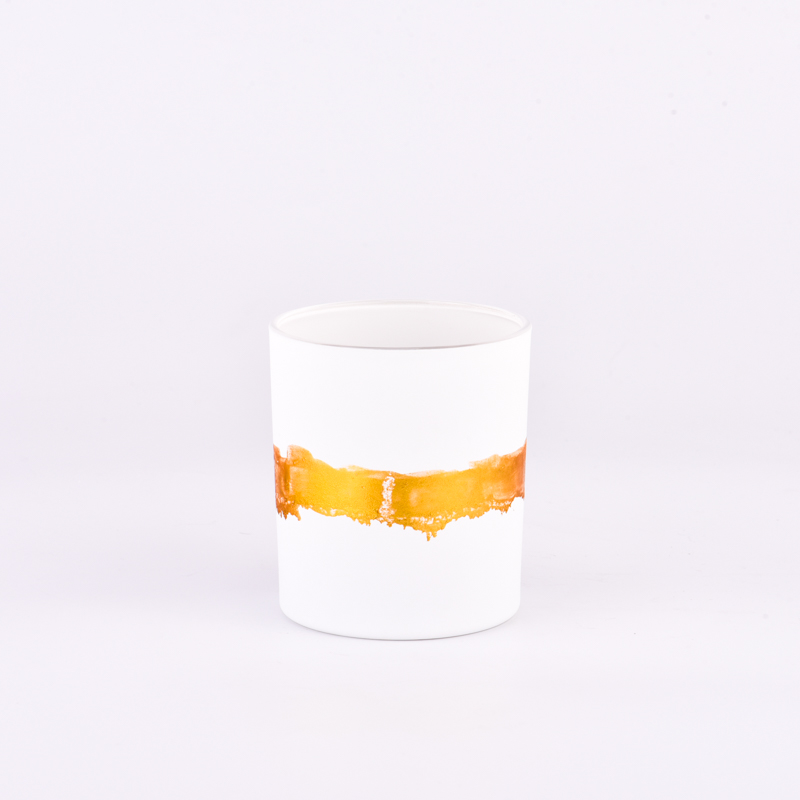 Customized Logo Color Glass Candle Holders 300ml Candle Glass Jar