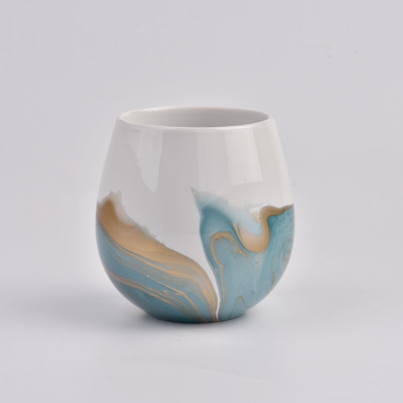 Luxury Ceramic Vessels For Home Decoration Ceramic Candle Vessel