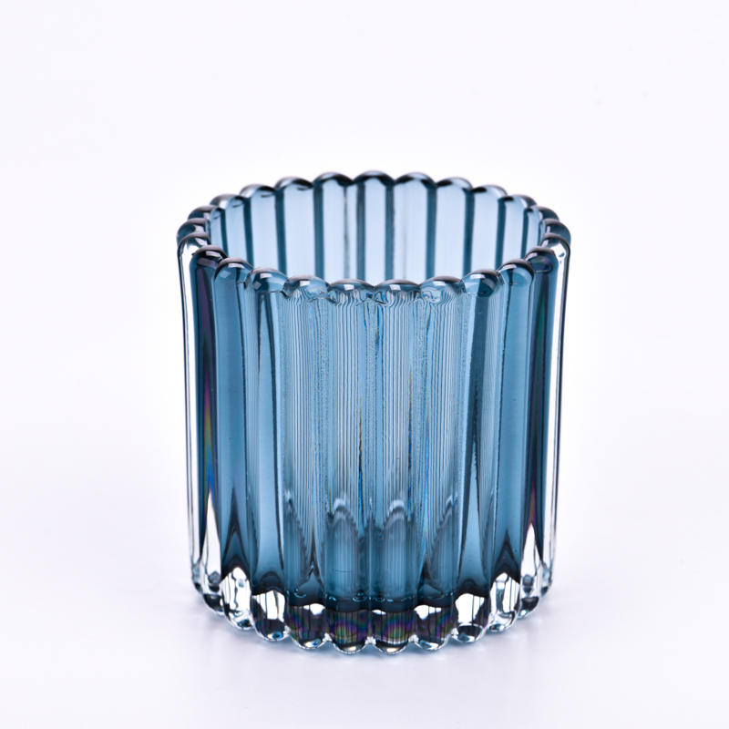 Crystal Glass Candle Holders Ribber Glass Candle Holders