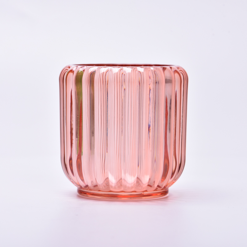 Customzied Color Ribber Glass Candle Holders 7oz Candle Glass Customzied Color Ribber Glass Candle Holders 7oz Candle Glass