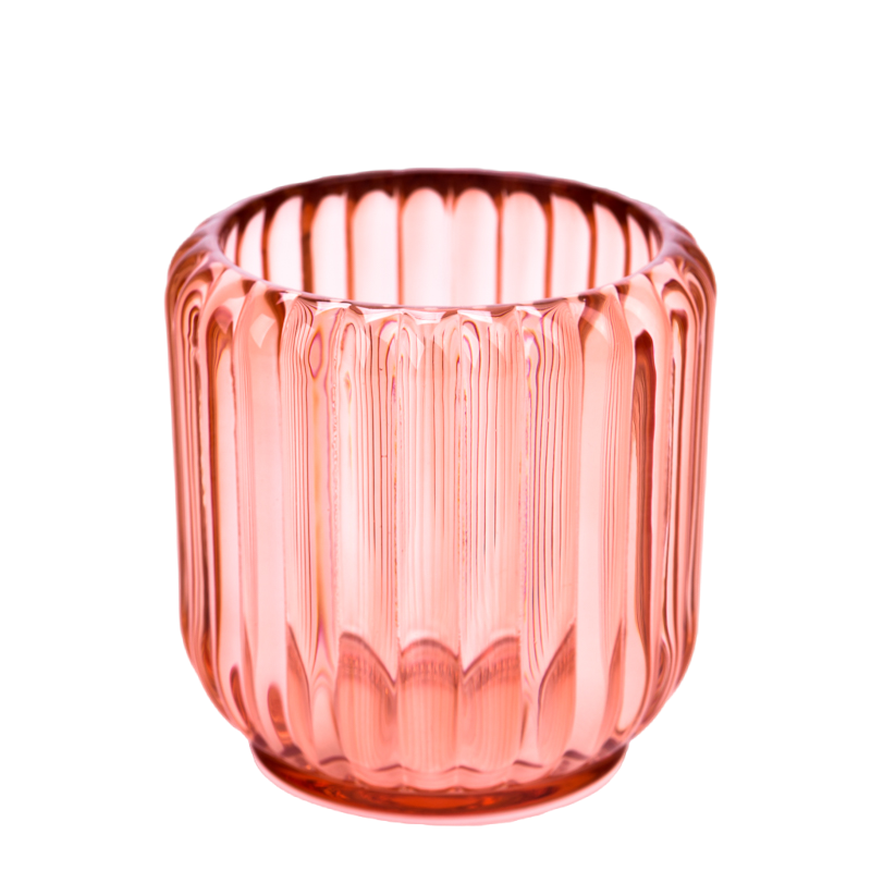 Customzied Color Ribber Glass Candle Holders 7oz Candle Glass Customzied Color Ribber Glass Candle Holders 7oz Candle Glass