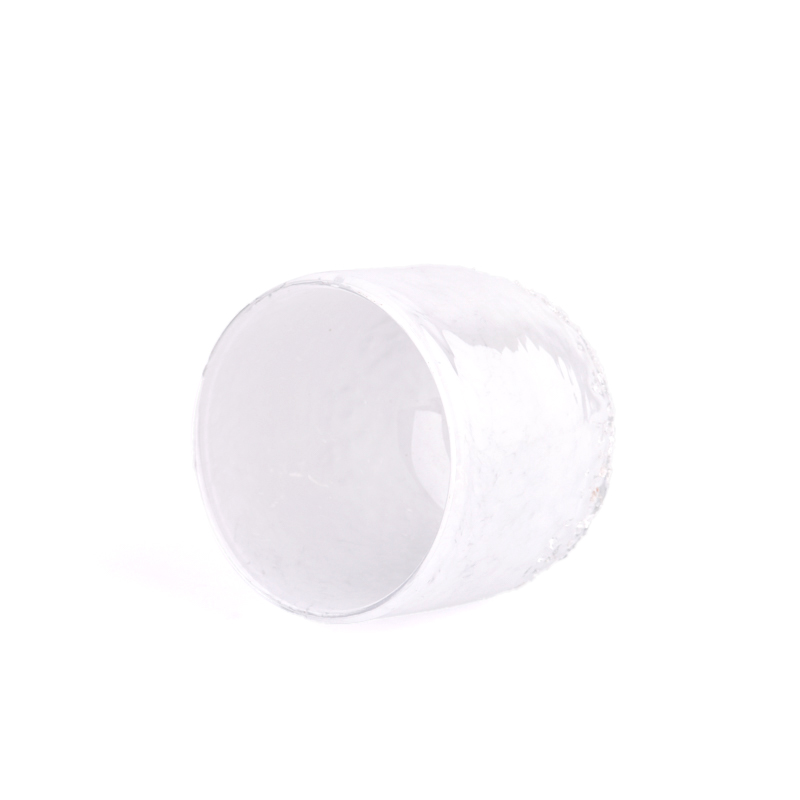 Hand Made Glass Candle Jars 300ml White Glass Candle Holders Hand Made Glass Candle Jars 300ml White Glass Candle Holders