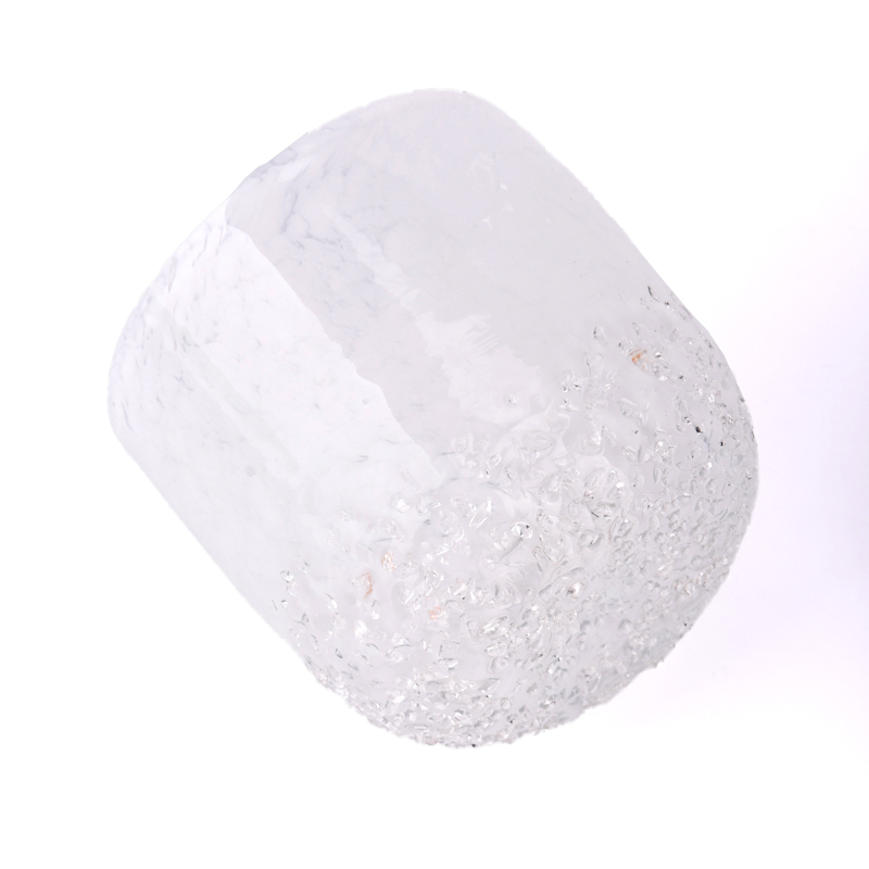 Hand Made Glass Candle Jars 300ml White Glass Candle Holders Hand Made Glass Candle Jars 300ml White Glass Candle Holders