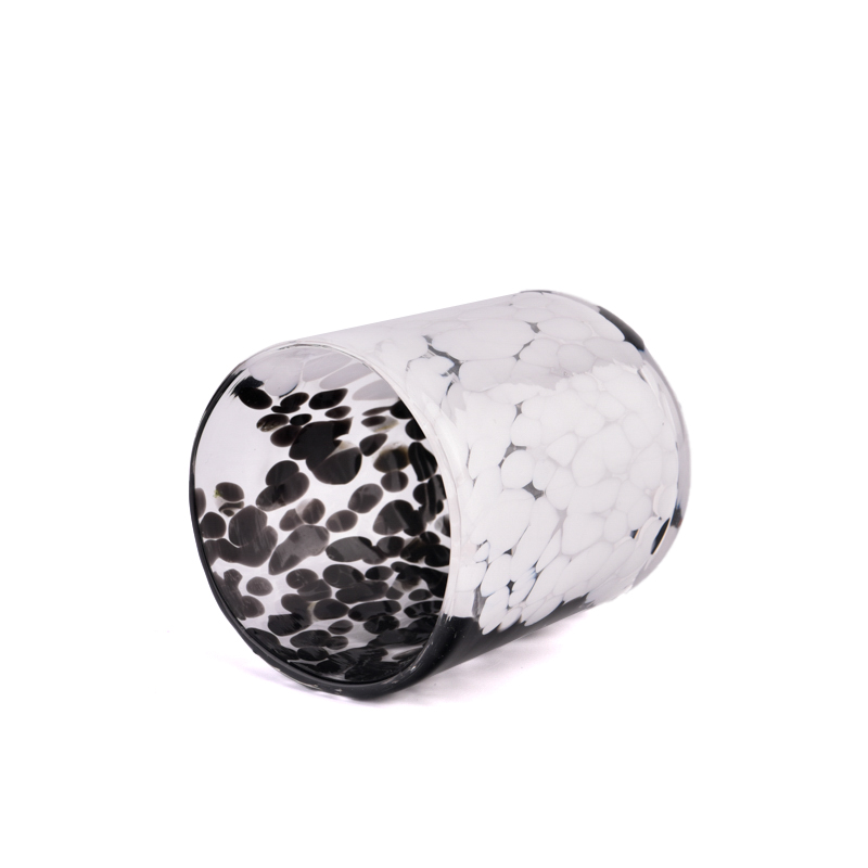 Unique Colored 8oz Glass Candle with home decor