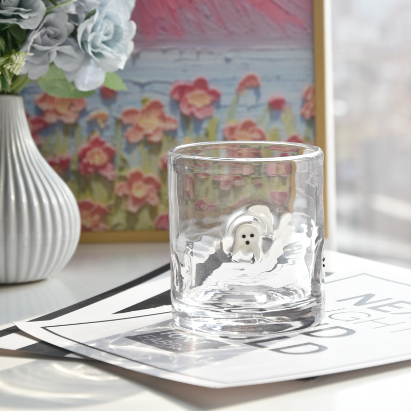 Manual Craft Irregular Glass Candle Holders Clear Candle Glass
