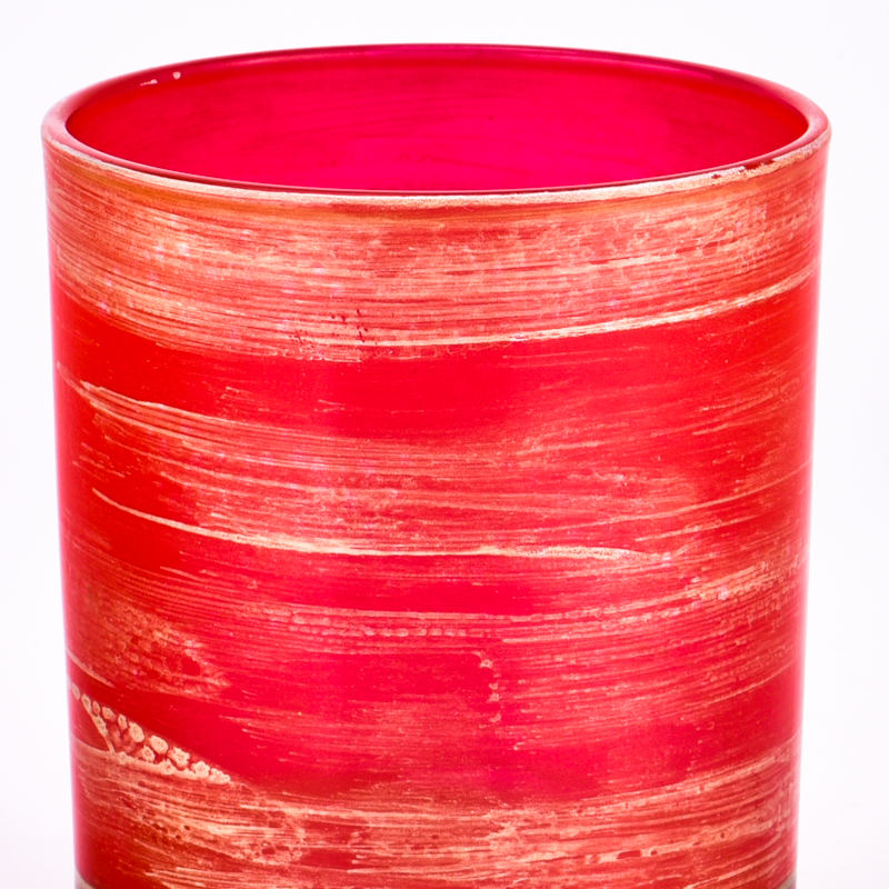 Unique Red 300ml Glass Candle Holders Unique Red 300ml Glass Candle Holders