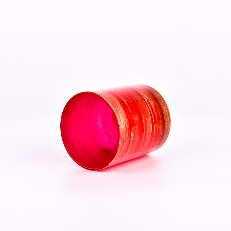 Unique Red 300ml Glass Candle Holders Unique Red 300ml Glass Candle Holders
