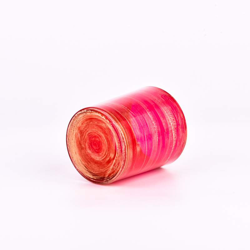 Unique Red 300ml Glass Candle Holders Unique Red 300ml Glass Candle Holders