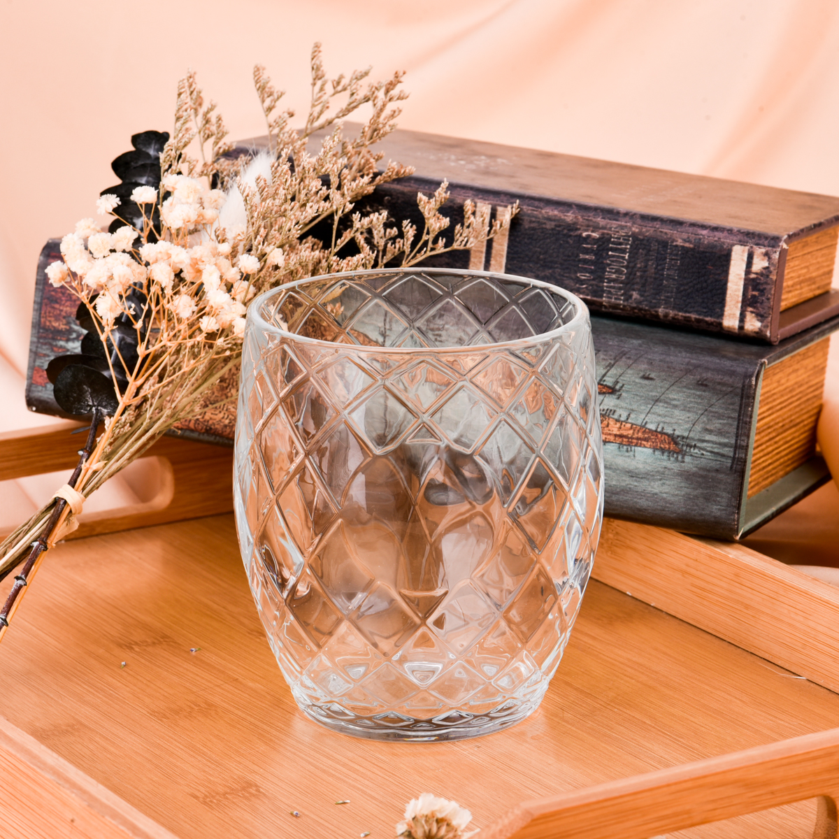 Diamond Glass Candle Vessels Wholesale Diamond Glass Candle Vessels Wholesale