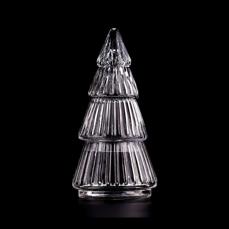 Christmas Decoration Glass Candle Jar with Lids Christmas Decoration Glass Candle Jar with Lids