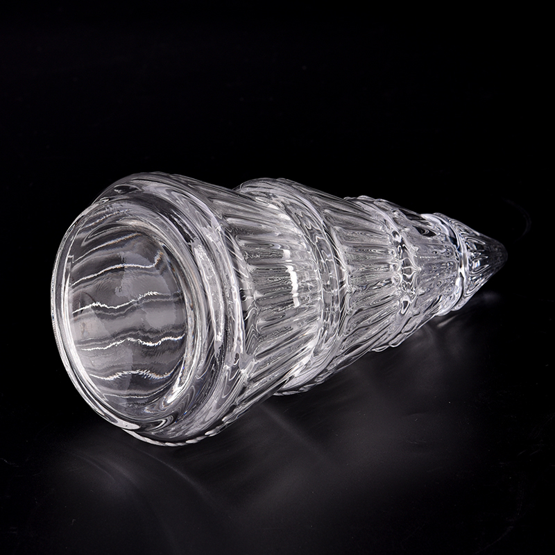 Christmas Decoration Glass Candle Jar with Lids Christmas Decoration Glass Candle Jar with Lids