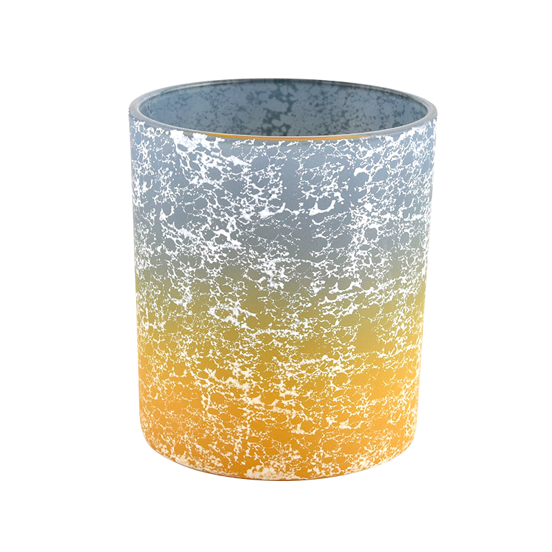 8oz ombre color glass candle jar wholesale
